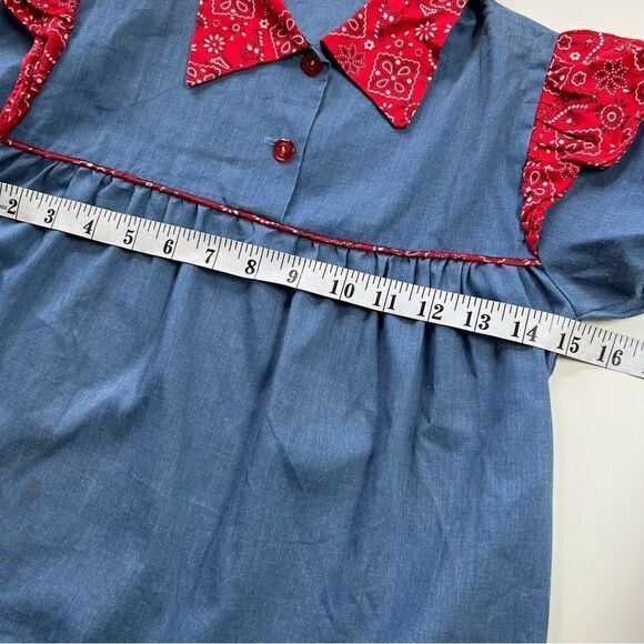 Vintage 1960s 1970s ILGWU Western Paisley Bandana Trim Shirt - Picture 6 of 8